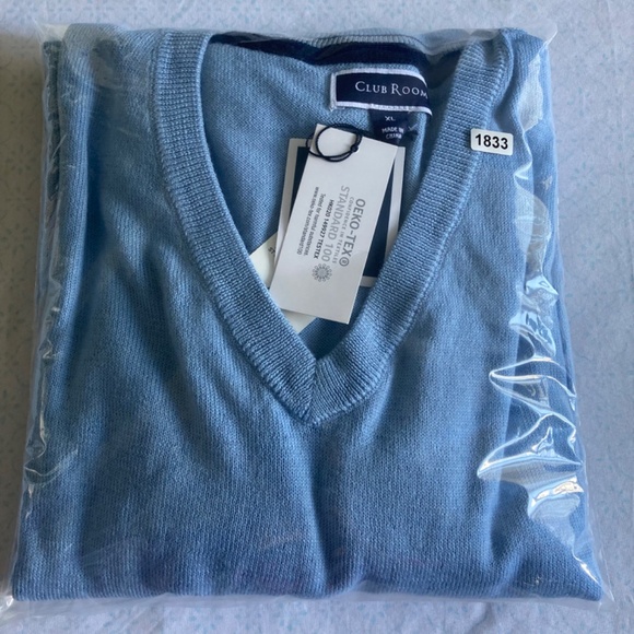 New Club room men’s merino wool blend sweater - Picture 6 of 6